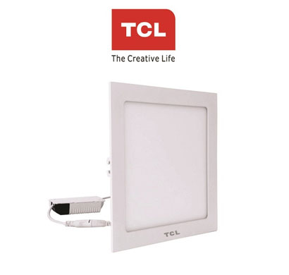 tcl led ultra slim flat panel light - 18w/4000k - square cool day light